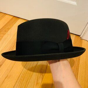 Vintage 1950's Stetson Mallory Fedora Hat with Band